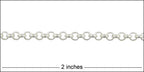 3mm rolo chain MATTE SILVER