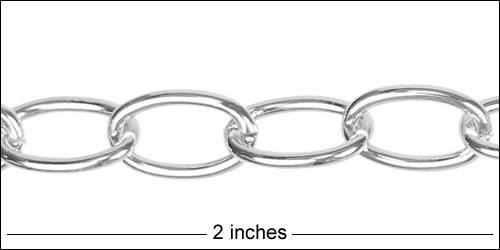 large heavy cable chain SILVER PLATED