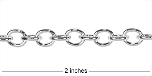 small heavy cable chain SILVER PLATED