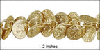 coin dangles chain MATTE GOLD