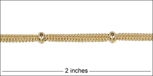 5 strand and ball chain GOLD