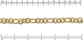 mixed rope chain MATTE GOLD