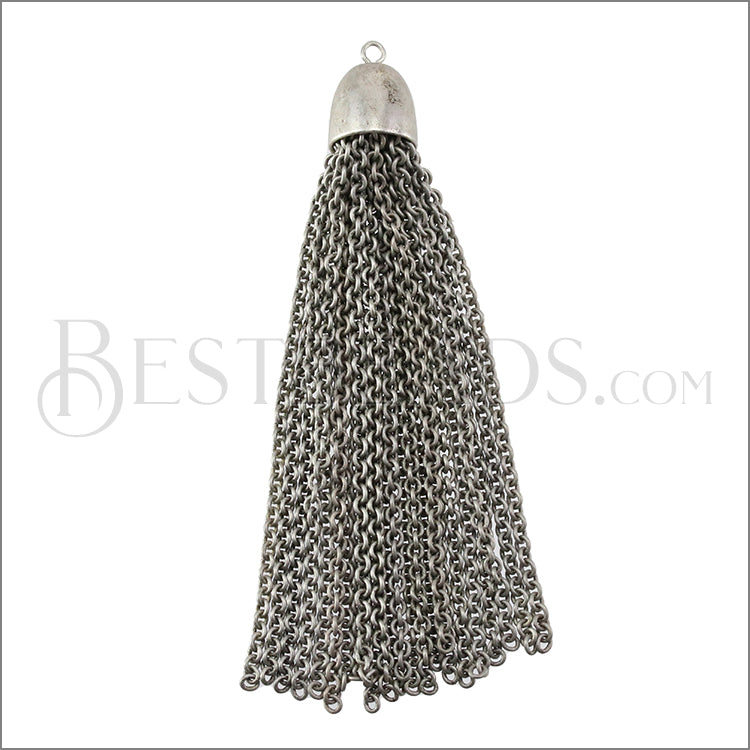 Dome Cap Tassel ANT SILVER - piece