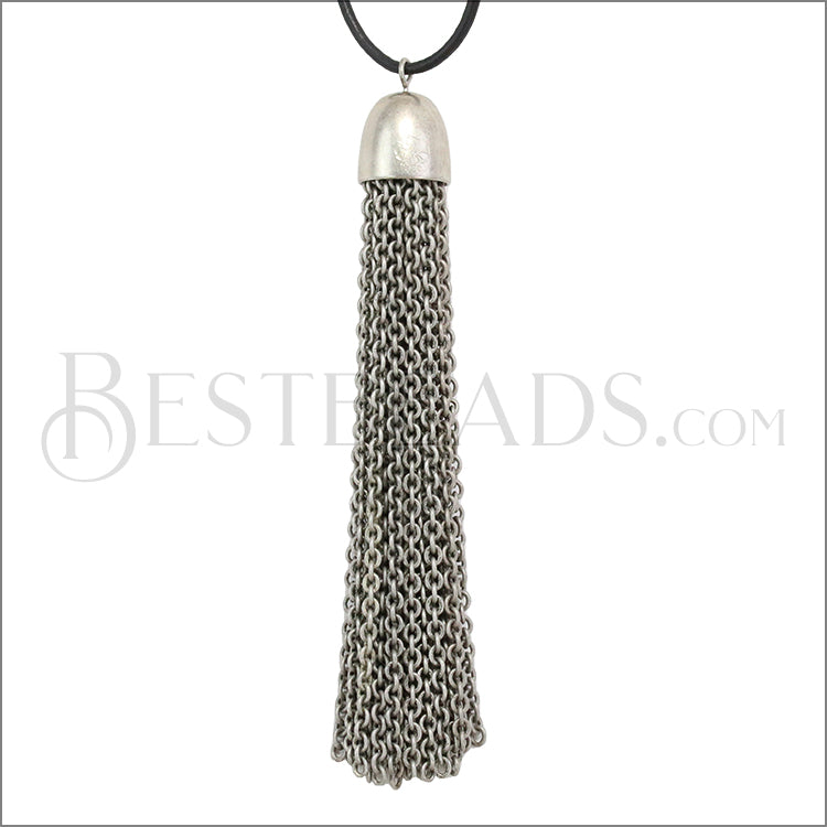Dome Cap Tassel ANT SILVER - piece