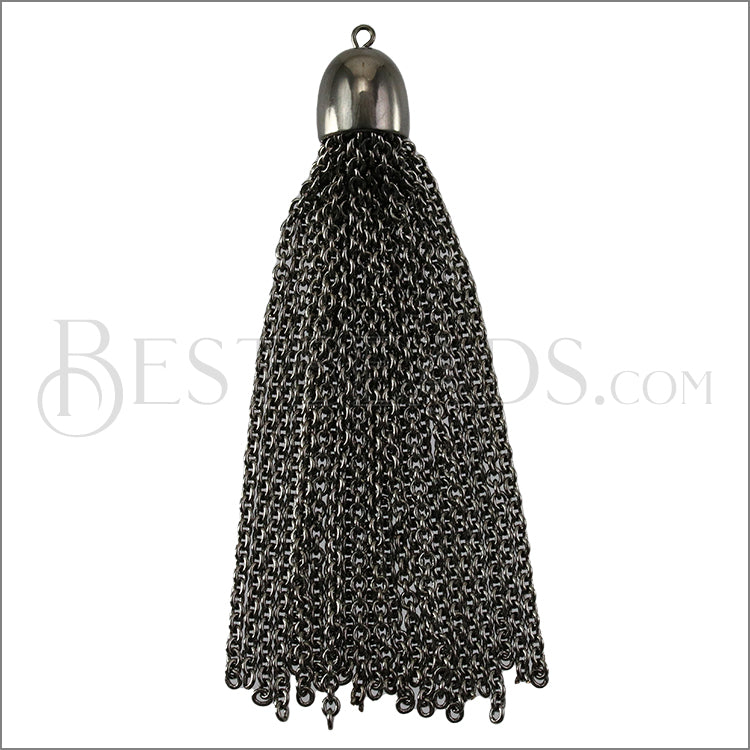 Dome Cap Tassel GUNMETAL - piece