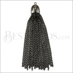 Dome Cap Tassel GUNMETAL - piece