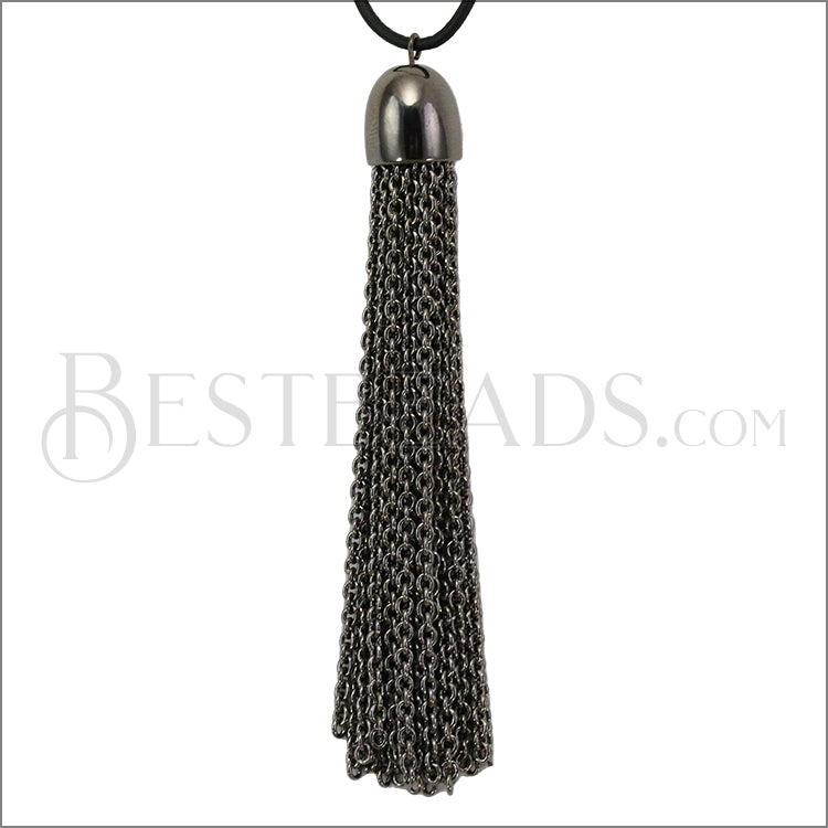 Dome Cap Tassel GUNMETAL - piece