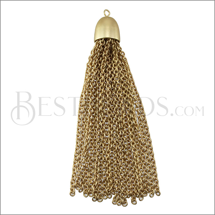 Dome Cap Tassel MATTE GOLD - piece