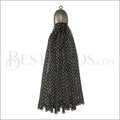 Dome Cap Tassel MATTE GUNMETAL - piece