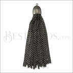 Dome Cap Tassel MATTE GUNMETAL - piece