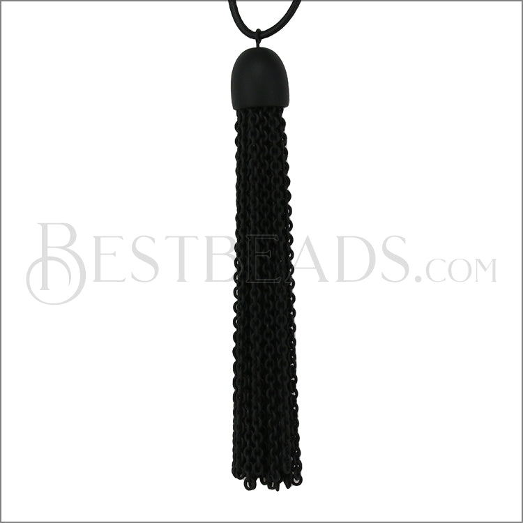 Dome Cap Tassel NITE BLACK - piece