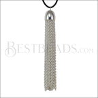 Dome Cap Tassel SILVER PLATE - piece