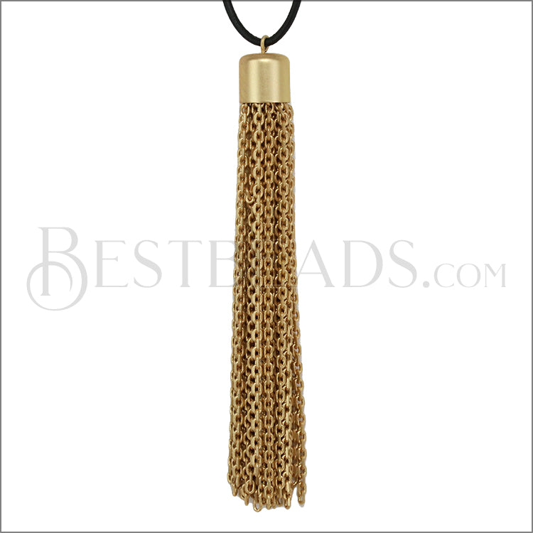 Cylinder Cap Tassel MATTE GOLD - piece