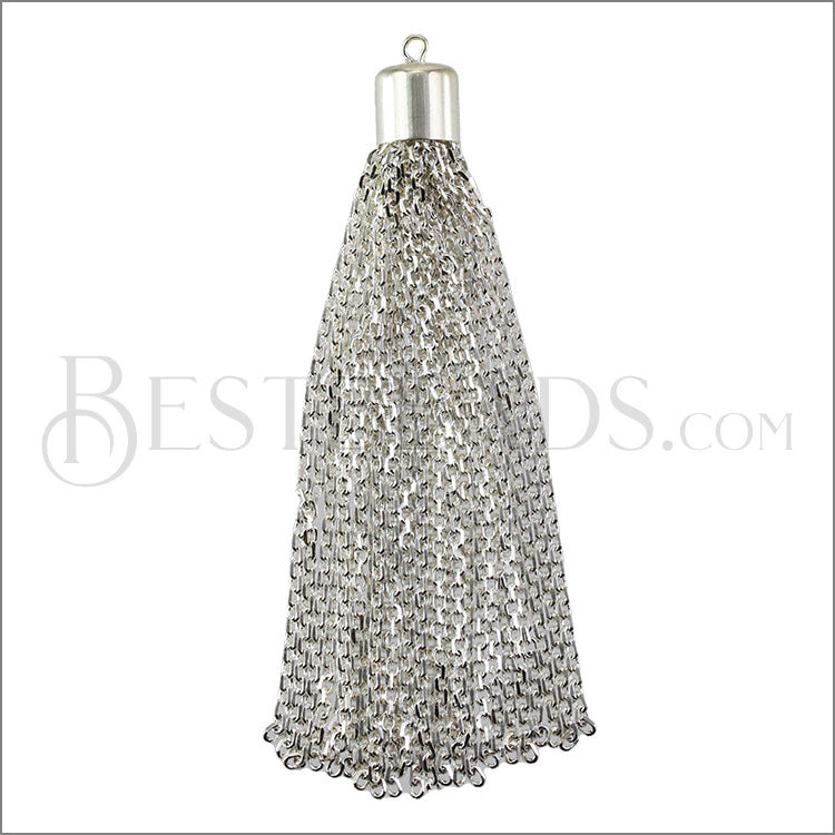Cylinder Cap Tassel SILVER PLATE - piece