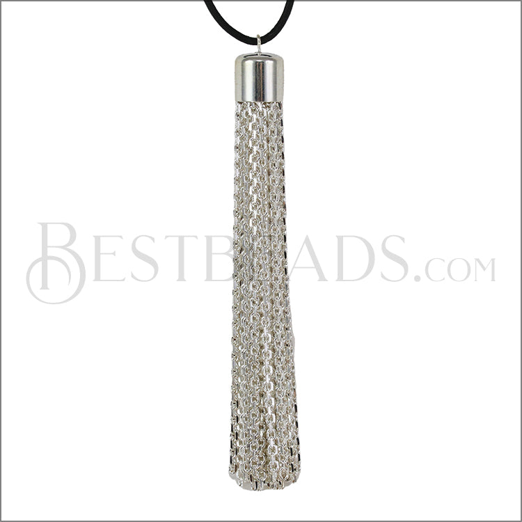 Cylinder Cap Tassel SILVER PLATE - piece