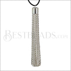 Cylinder Cap Tassel SILVER PLATE - piece