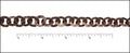 hammered washer chain ANT. COPPER