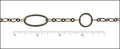 oval & circle chain ANT. BRASS