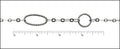 oval & circle chain ANT. SILVER