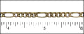 5:1 figaro chain ANT. BRASS