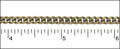 small flattened curb chain ANT. BRASS