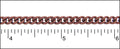 small flattened curb chain ANT. COPPER