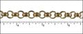 7mm rolo chain RAW BRASS