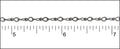 fine teardrop chain GUNMETAL