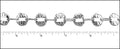 button hole chain RHODIUM