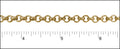 4.8mm Rolo chain RAW BRASS