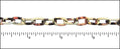 aluminum link chain ORANGE/BROWN/YELLOW - per foot
