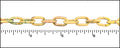 aluminum link chain MUSTARD/TEAL - per foot