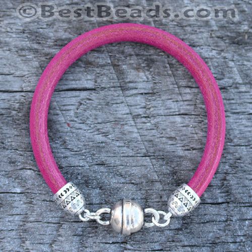 12mm LOLLIPOP magnetic clasp ANTIQUE SILVER - 10 clasps