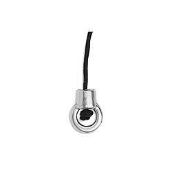 1mm round LOOP ENDING ANT. SILVER - 10 pcs