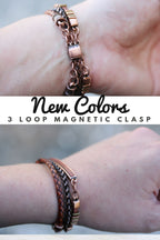 3 LOOPS magnetic clasp ANT COPPER - 5 clasps