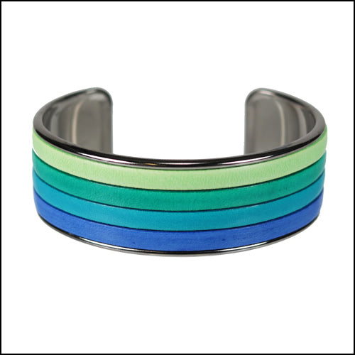 20mm Flat GLUE - IN CUFF Gunmetal - 2 pcs