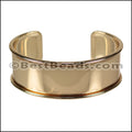 20mm Flat GLUE - IN CUFF Shiny Gold - 2 pcs