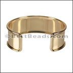 20mm Flat GLUE - IN CUFF Shiny Gold - 2 pcs