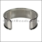 20mm Flat GLUE - IN CUFF Gunmetal - 2 pcs