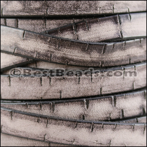 10mm flat BARK leather BROWN - meter