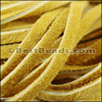 3mm Flat DEERSKIN lace GOLD - Bag of 10