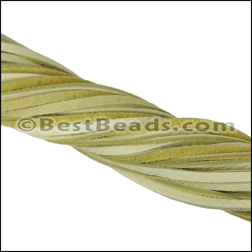 3mm Flat DEERSKIN lace CREAM - Bag of 10