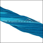 3mm Flat DEERSKIN lace DARK TURQUOISE - Bag of 10