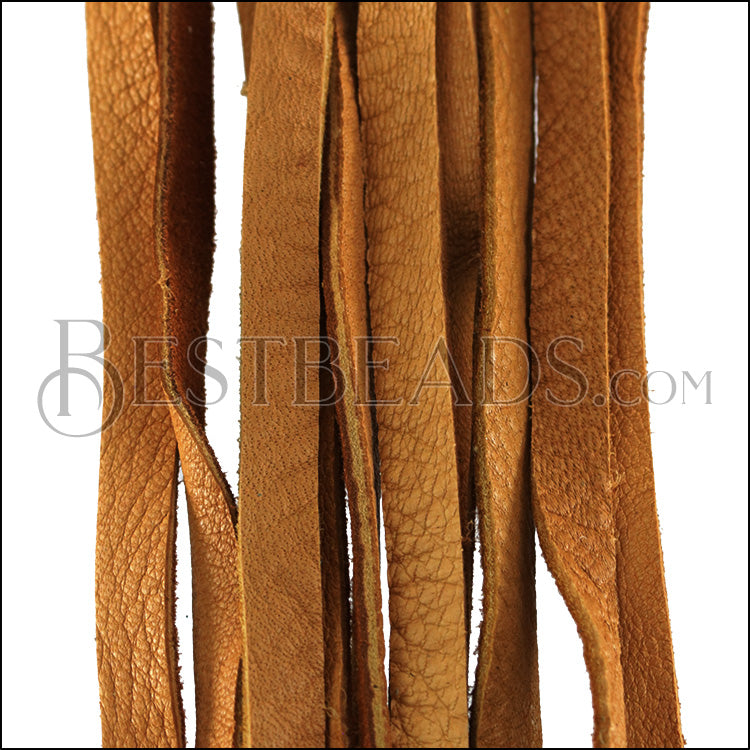 6mm Flat DEERSKIN lace SADDLE - Bag of 10