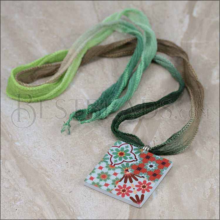 Sample as a necklace ribbon
