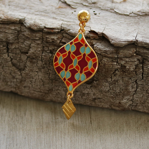 Sphere Post Earring with Loop SHINY GOLD - 10 pcs