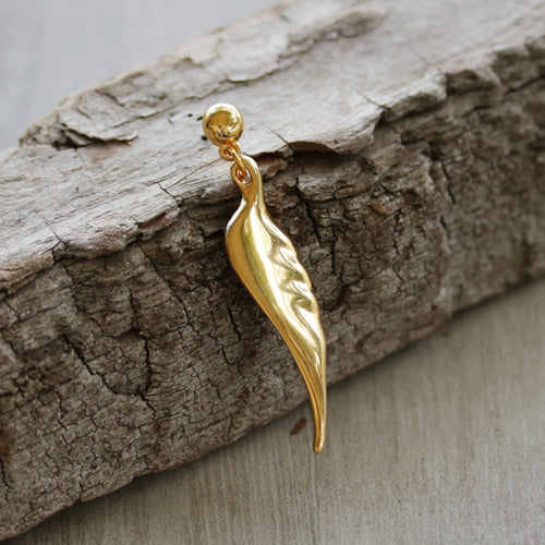 Sphere Post Earring with Loop SHINY GOLD - 10 pcs