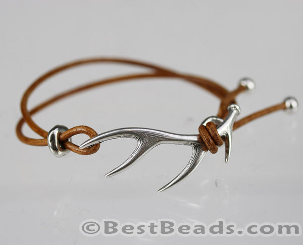 DEER ANTLERS euro charm ANT BRASS - 10 pcs