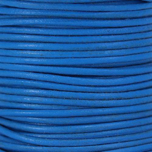 1.5mm round Euro leather DARK TURQUOISE - 25m SPOOL