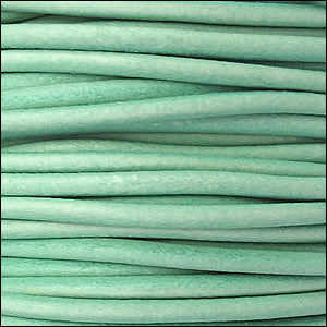 1.5mm round Euro leather DISTRESSED TEAL - 25m SPOOL